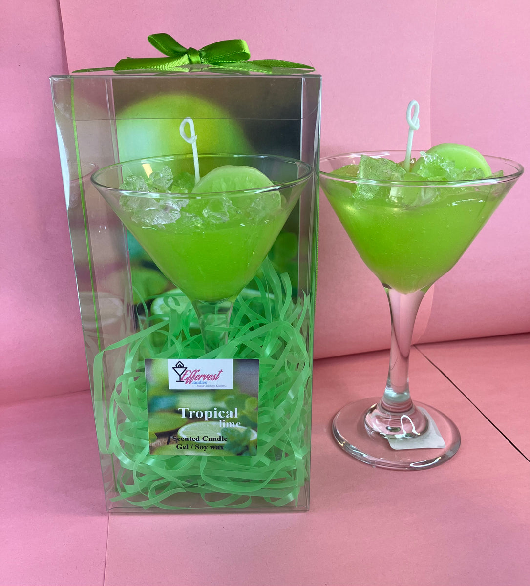 "Tropical Lime" Gel Candle EFFERVEST CANDLES