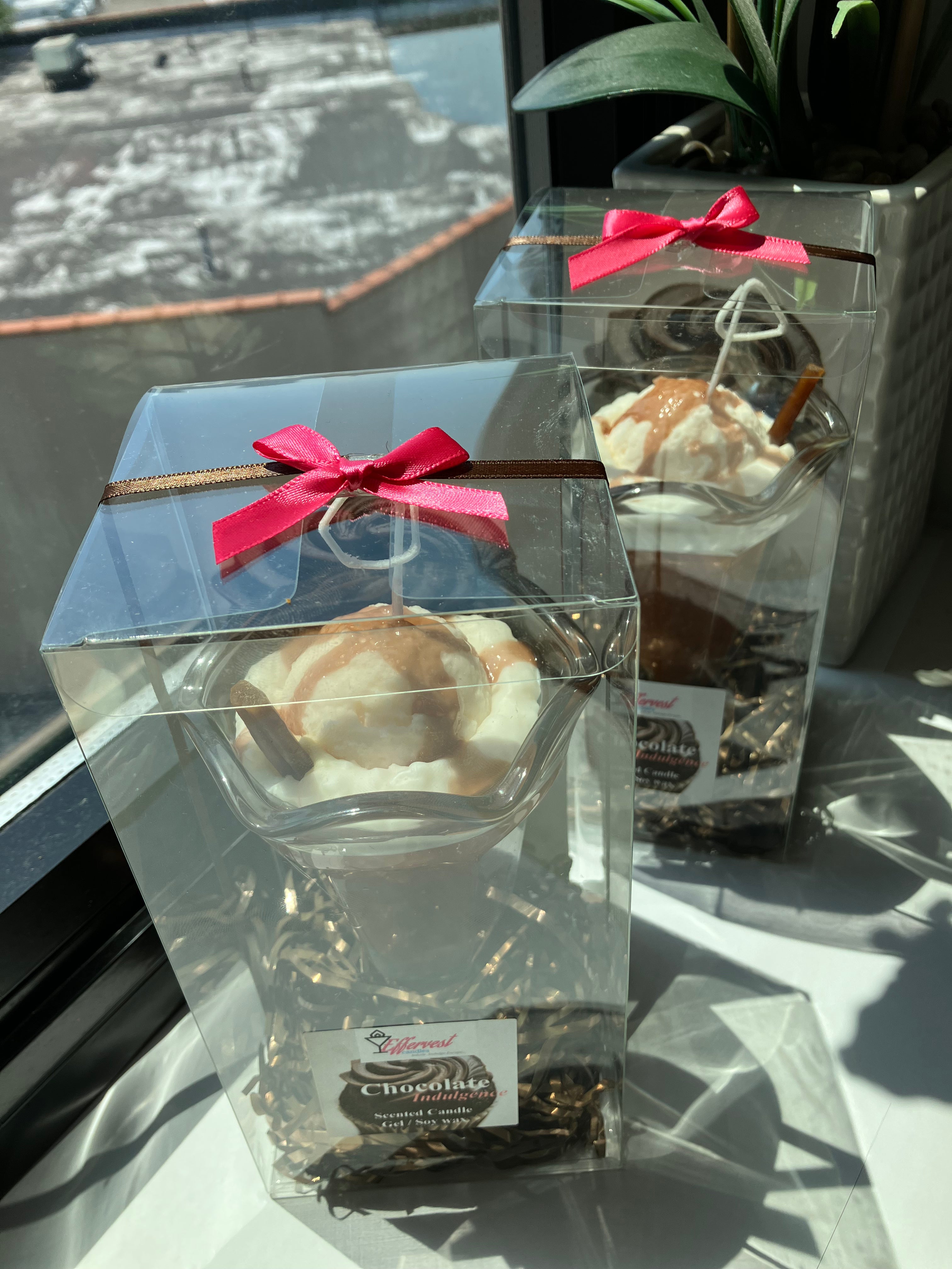 Twin Set Gourmet Chocolate & Vanilla Sundae Candle